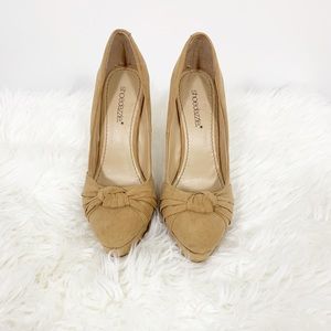 SHOE DAZZLE Suede Delanna Platform Heels